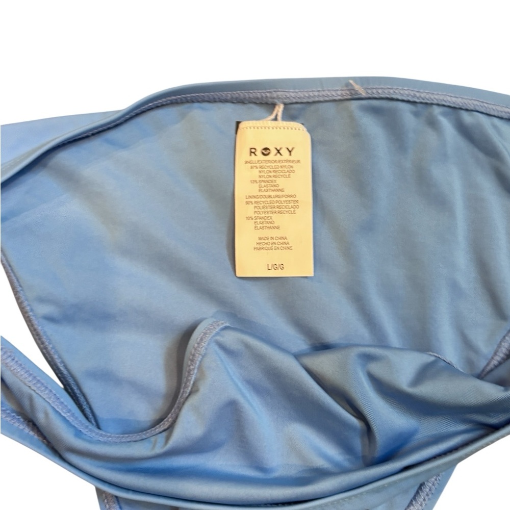 Roxy Beach Classics Bikini Bottom Large Blue Moderate Coverage NWT - Picture 3 of 5
